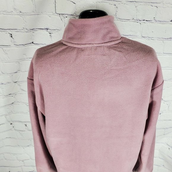 bebe Sweatshirt Womens Small Elderberry Polar Fleece 1/4 Zip Pullover Spell Out - Picture 6 of 7